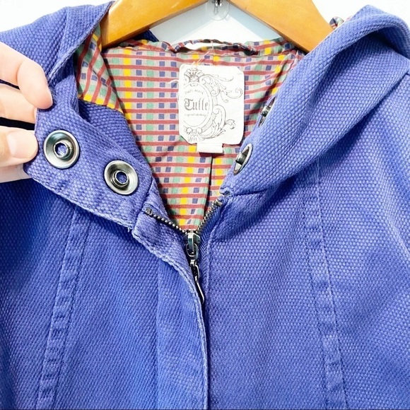 Tulle by Anthropologie | Purple Light Weight Hooded Jacket Size Small - Picture 5 of 14